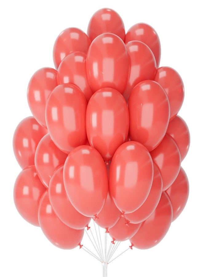 1iAM 50 Pieces Red Pastel Balloons for Decoration - Balloons for Birthday, Anniversary, Mehndi, Wedding, Retirement Party, Valentine's Day, Techer's Day Indoor, Outdoor Decoration - Image 1